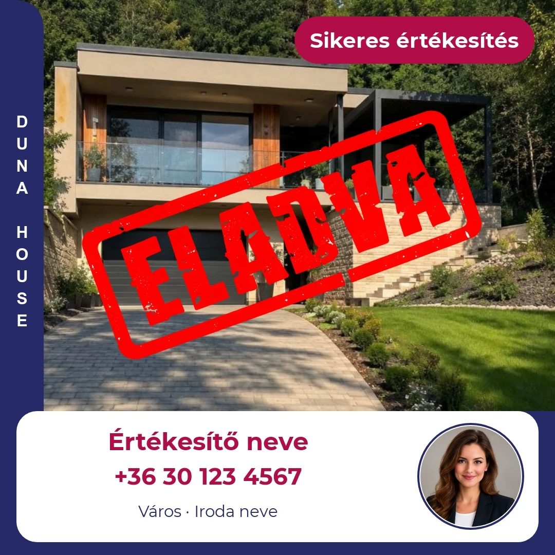 Duna House – kártyás ELADVA-minta