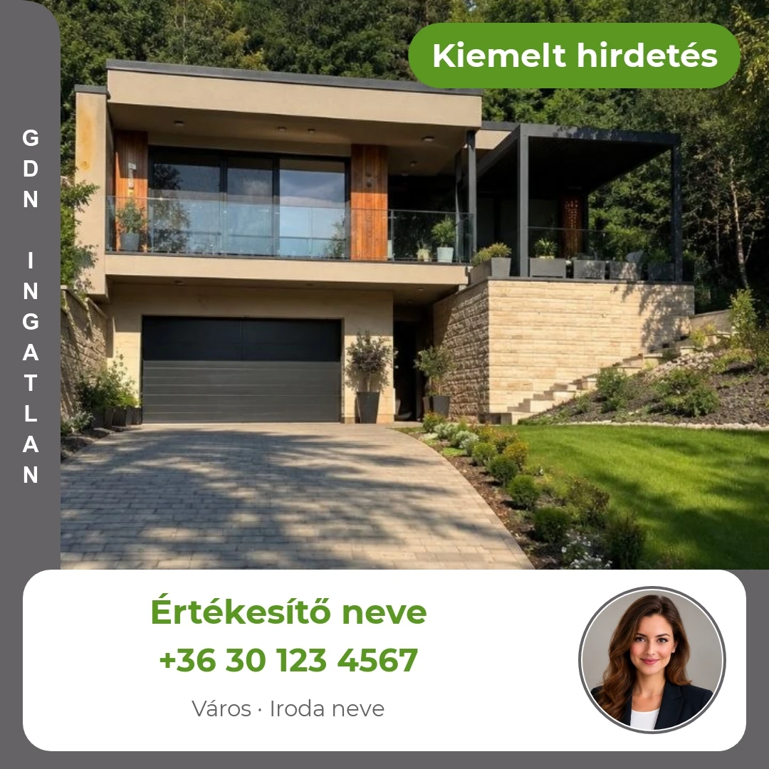GDN Ingatlan – kártyás egyképes minta