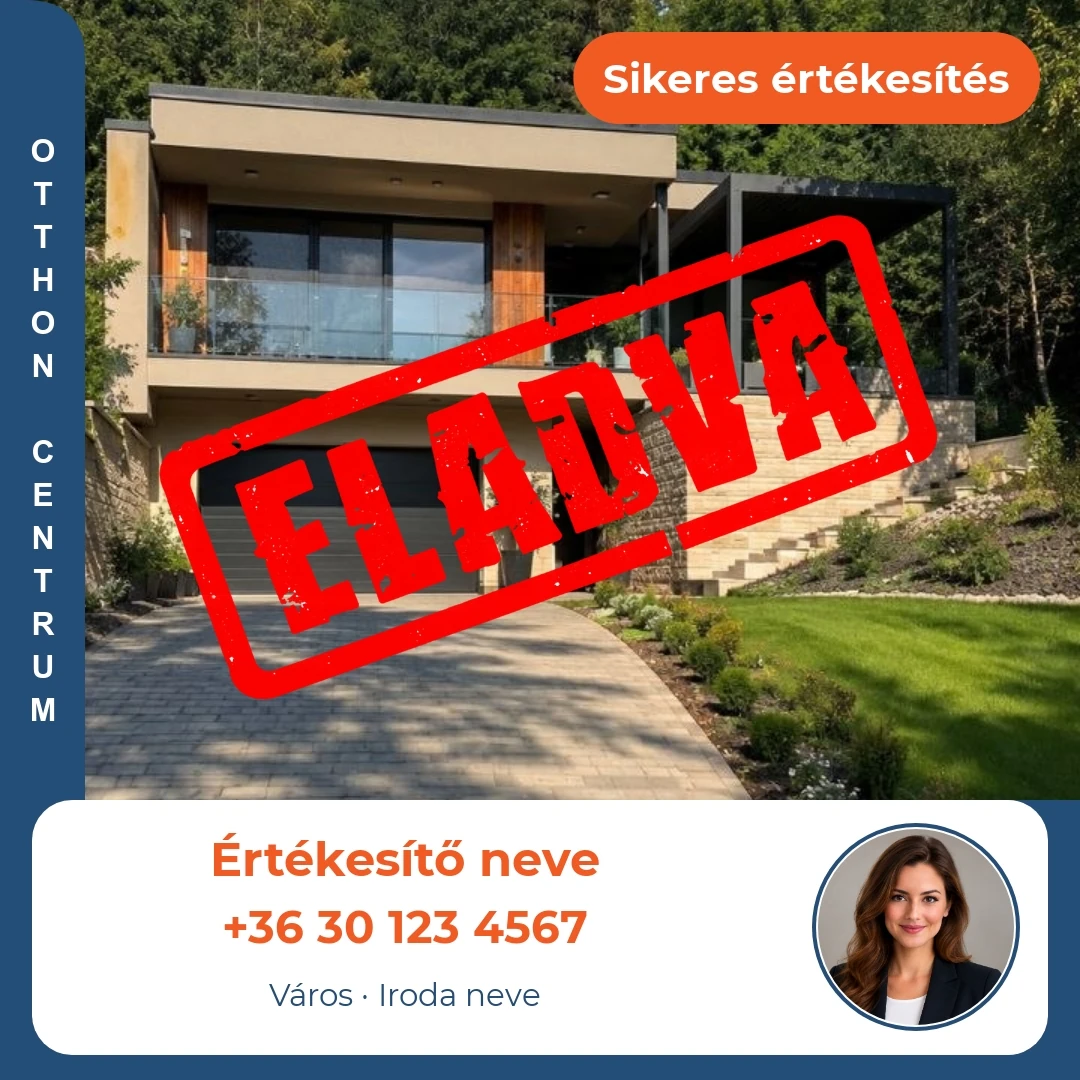 Otthon Centrum – kártyás ELADVA-minta