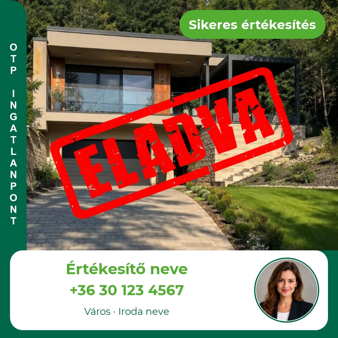 OTP Ingatlanpont – kártyás ELADVA-minta